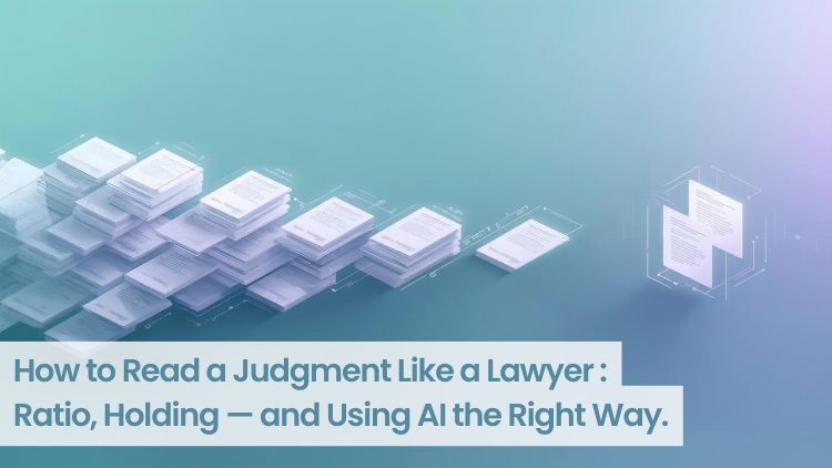 How to Read a Judgment Like a Lawyer : Ratio, Holding - and Using AI the Right Way